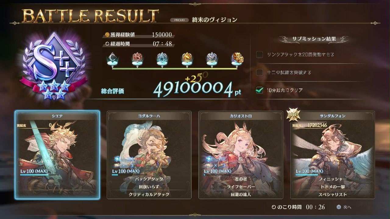 PS5版　GRANBLUE FANTASY: Relink　Ver.1.3.2　終末のヴィジョン　完全放置　with　シエテ