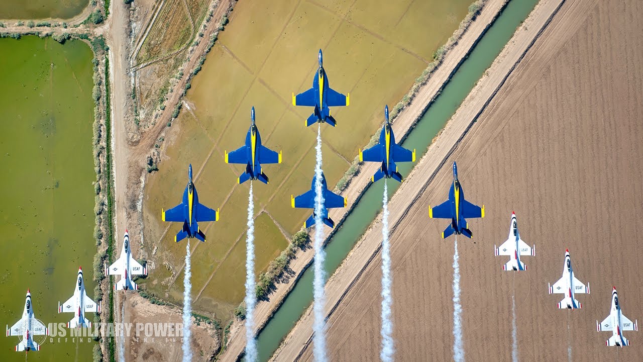 Super Delta!!! Thunderbirds & Blue Angels Fly Together at El Centro