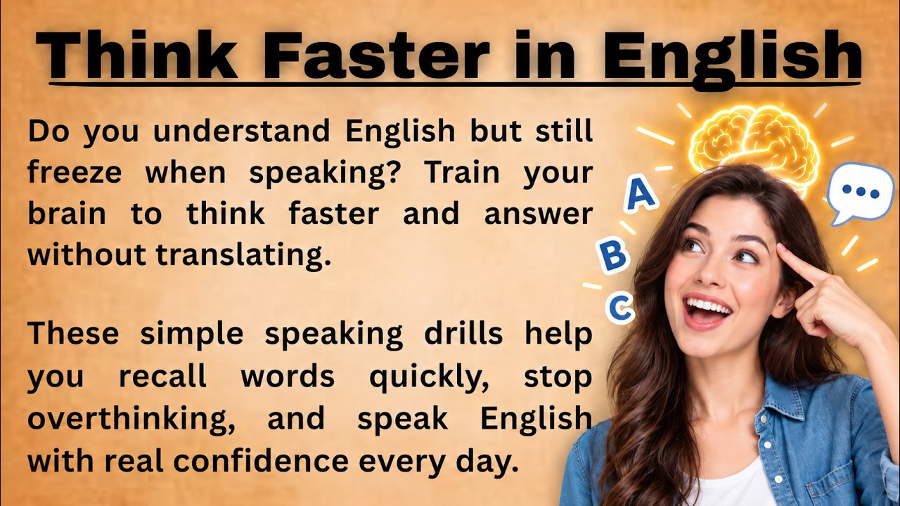 How to Think in English and Speak Faster | Beginner Speaking Practice