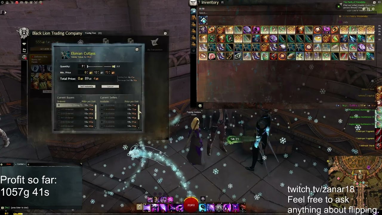 Player vs Trading Post - Flipping Challenge from 2g to 10000g - Day 18