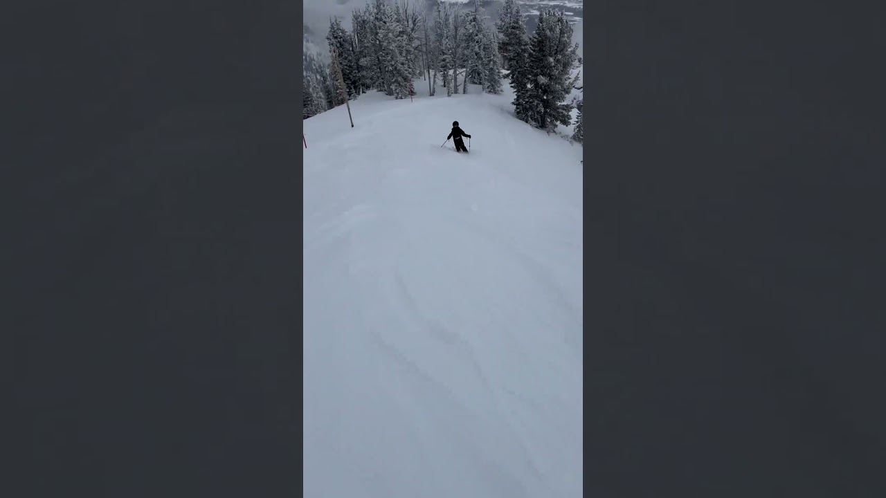 Jack Skiing (8yrs old) - The Crags - Jackson Hole Mountain Resort 