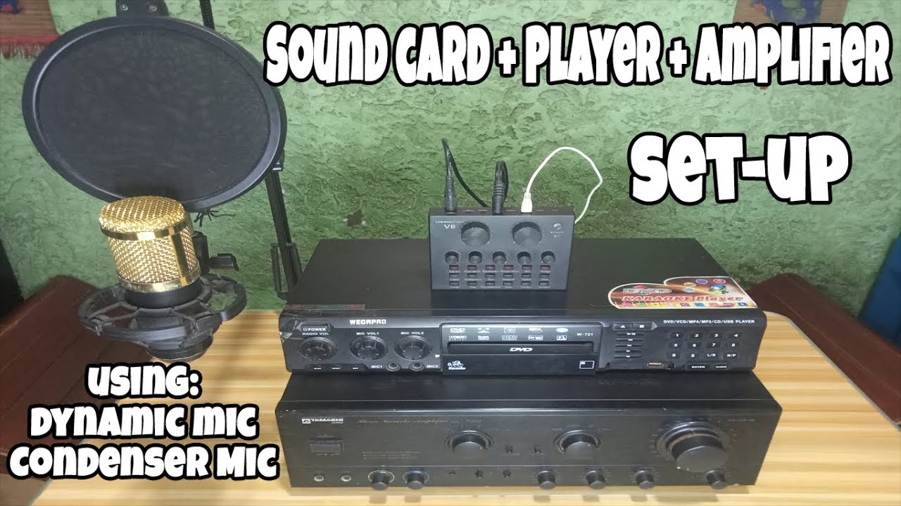 V8 Sound Card Set-Up | With DVD Player and Amplifier
