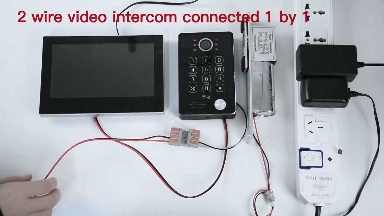 2 wire video intercom connected 1 by 1