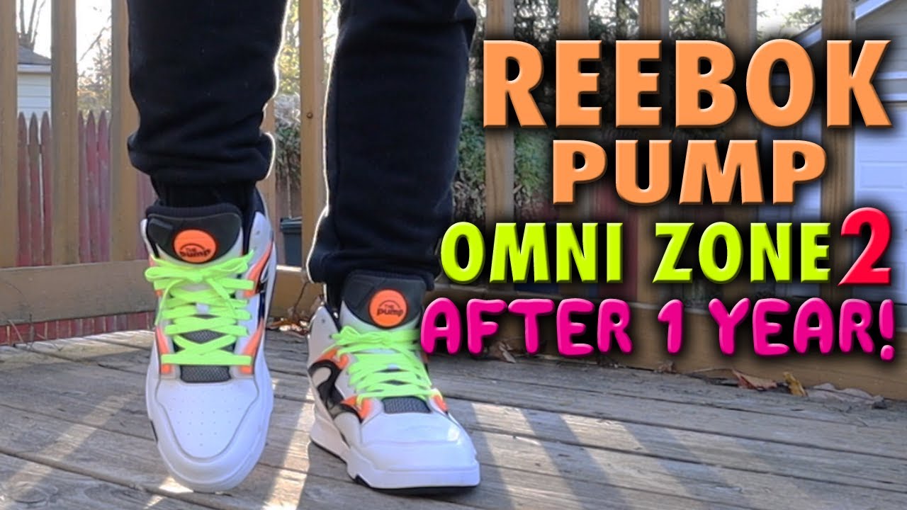 1 YEAR LATER WEARING REEBOK PUMP OMNI ZONE 2 WHITE + ON FEET