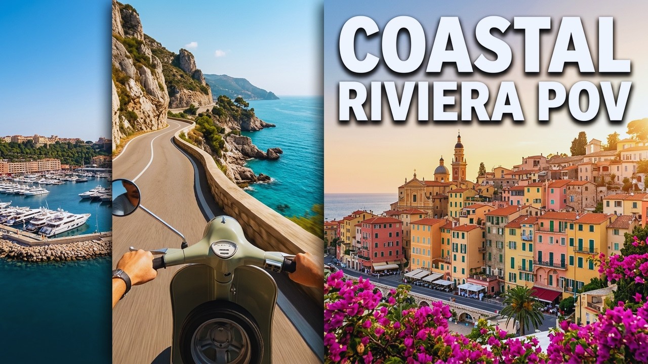 4K Monaco & Cap d'Ail Scenic Drive | Relaxing Mediterranean Coastal Route