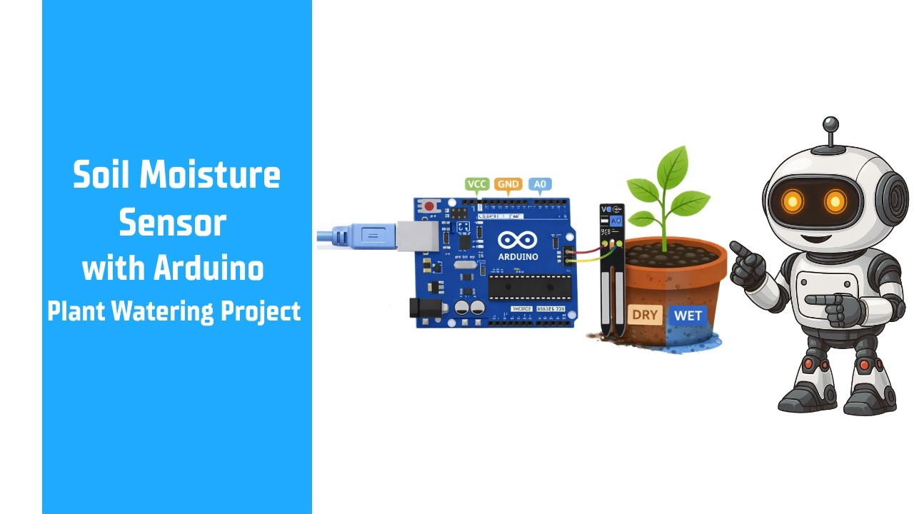 Soil Moisture Sensor with Arduino | Plant Watering Project | Hands-On Robotics Projects