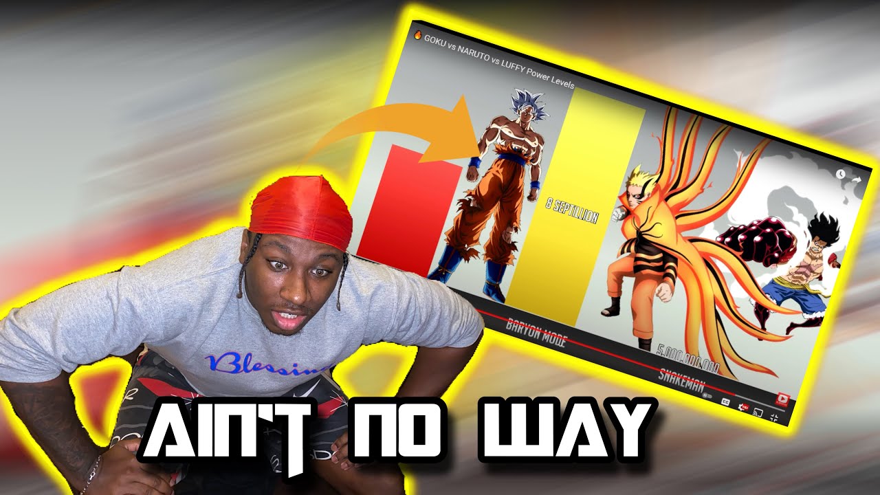 TSU REACTS TO TOXIC POWER LEVELS GOKU VS NARUTO VS LUFF 