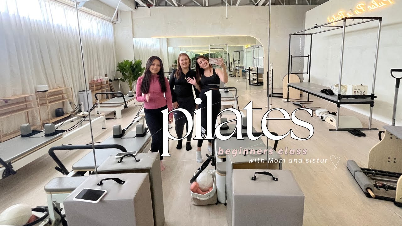 Trying Pilates for the First Time | Beginner Class with Mom and Sis