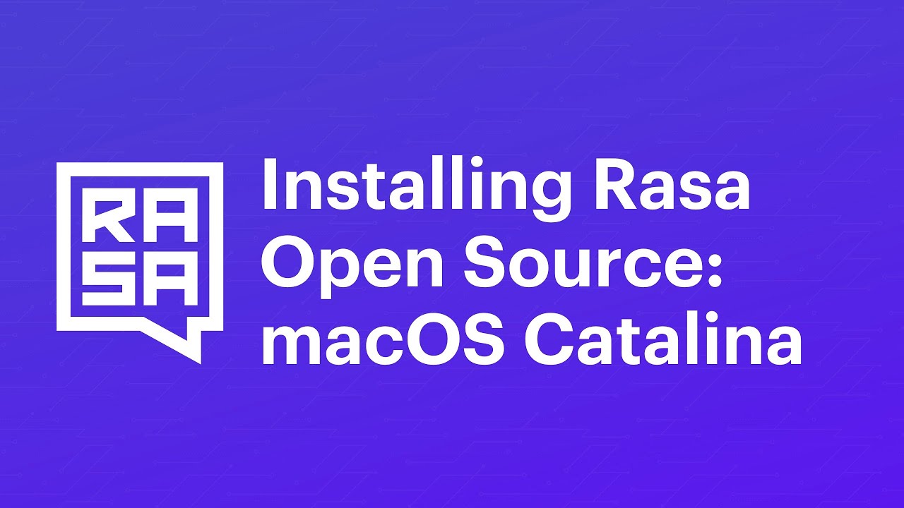 Installing Rasa Open Source on MacOS