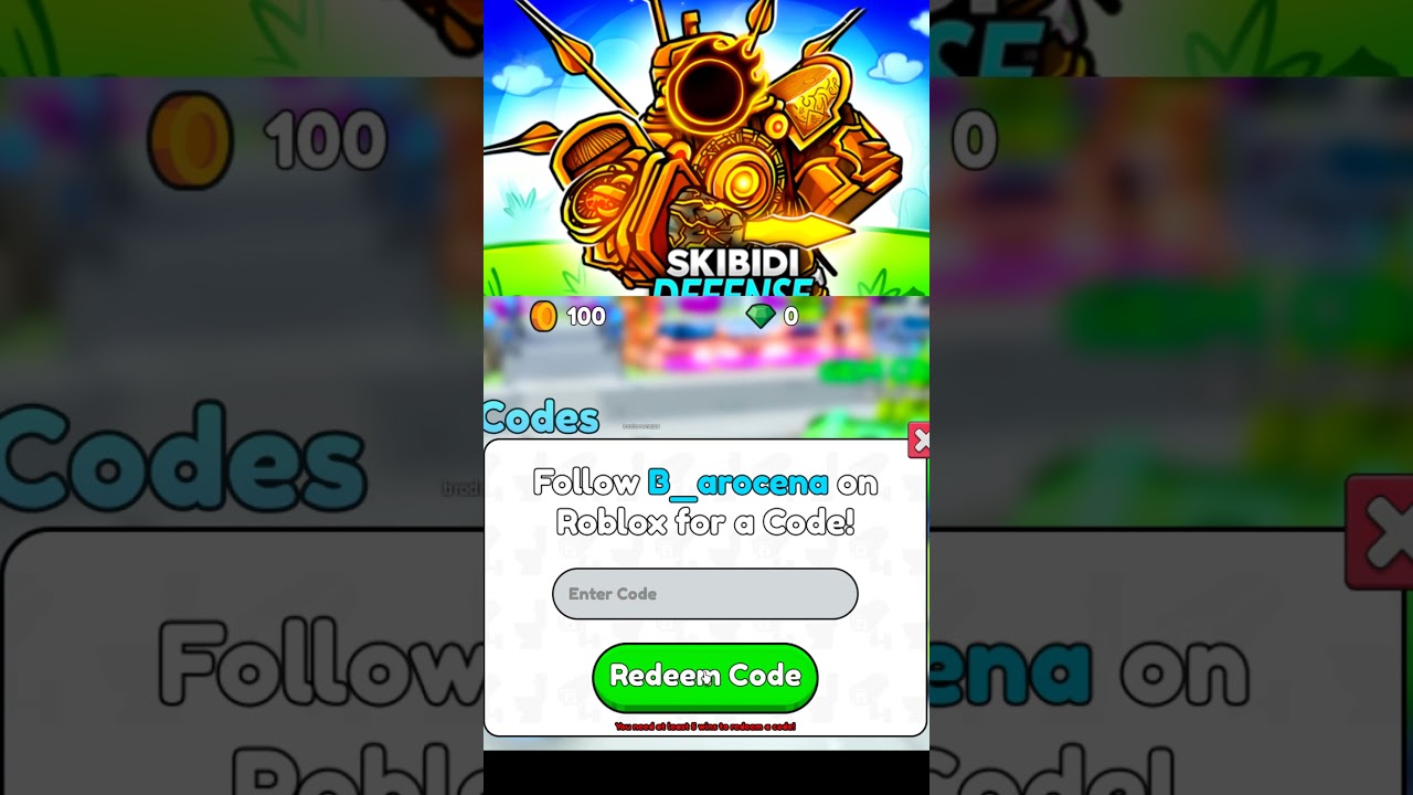Коды защиты башни Skibidi