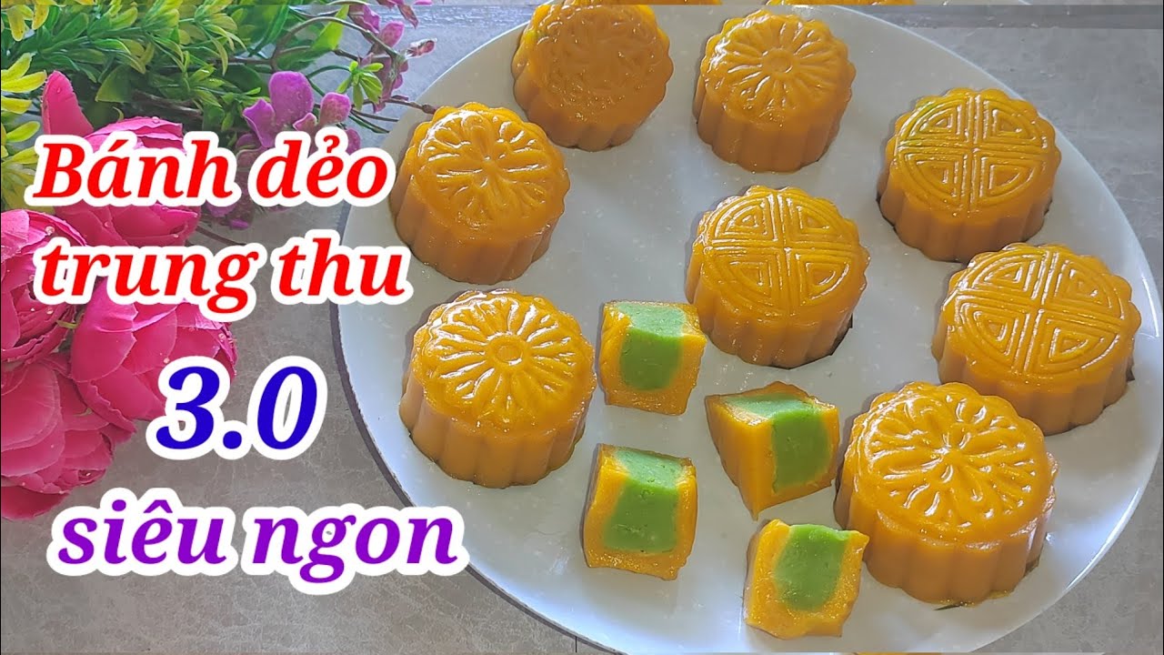 Cách làm bánh dẻo trung thu bí đỏ không nước đường không bột bánh dẻo không nướng rất tuyệt vời