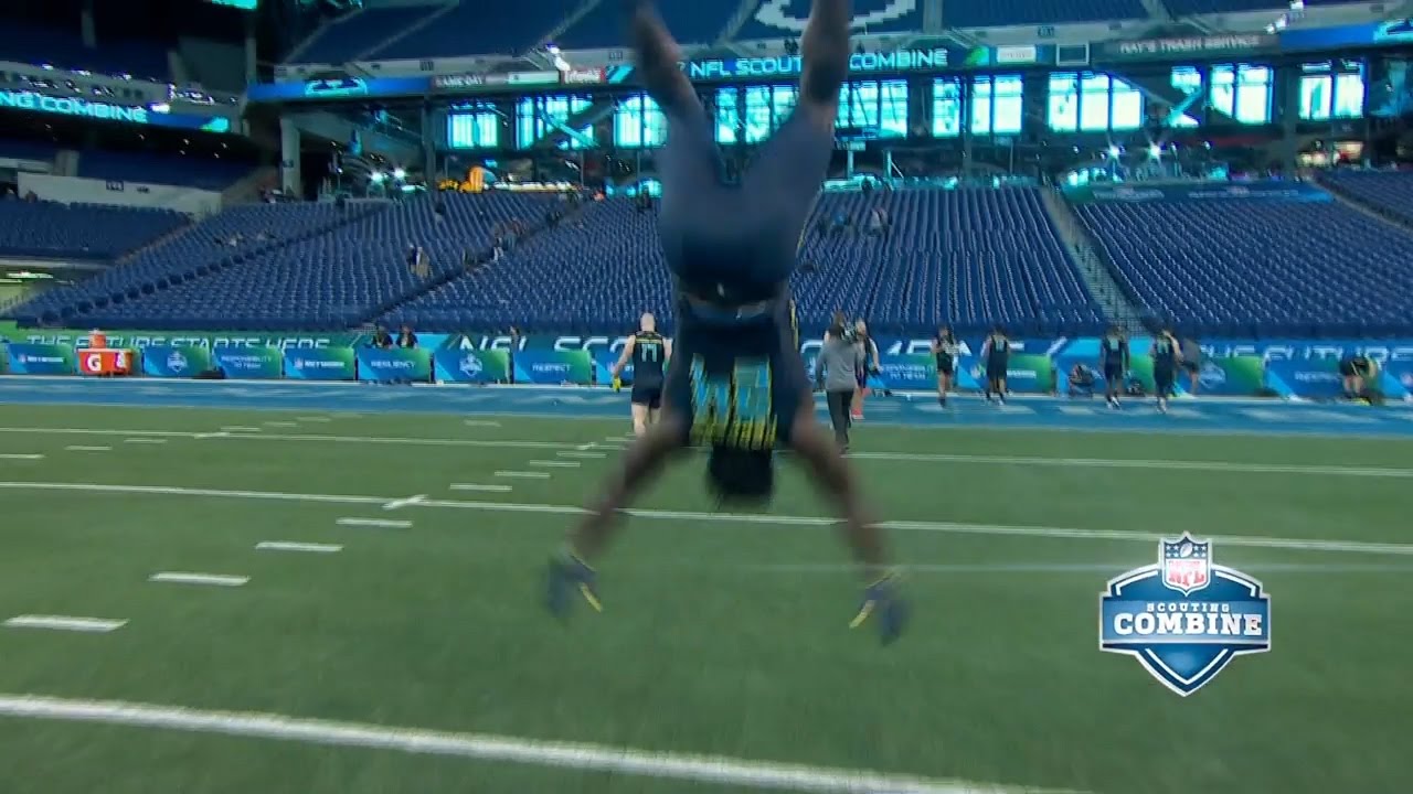 Jabrill Peppers Post Combine Back Flip | 2017 NFL Combine Highlights