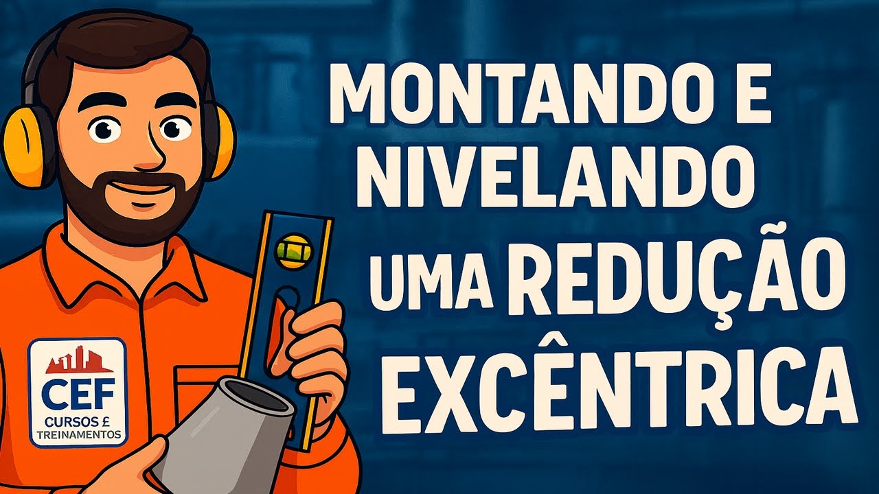 Montando e nivelando uma redução excêntrica