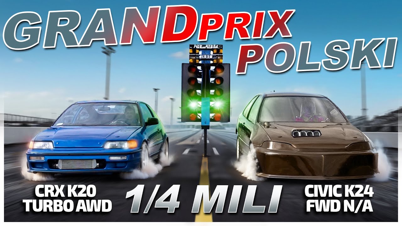 HONDA CRX K20 TURBO AWD 350 HP | HONDA CIVIC K24 FWD N/A 322 HP | HONDA DRAGRACING
