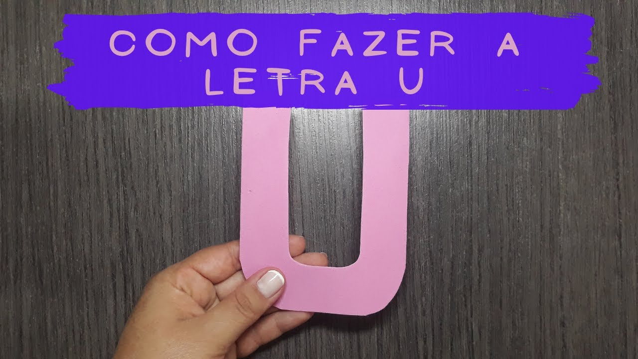 Como fazer a letra U sem utilizar molde