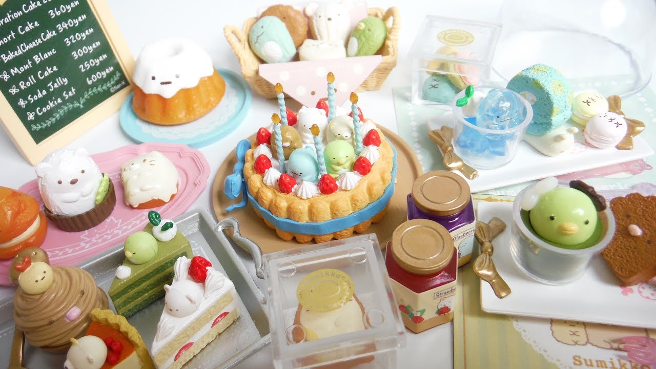『Miniature』 Sumikkogurashi Sumikko Patisserie RE-MENT すみっコぐらし 街のすみっコ洋菓子店 全８種 開封 リーメント 食玩 candy toys
