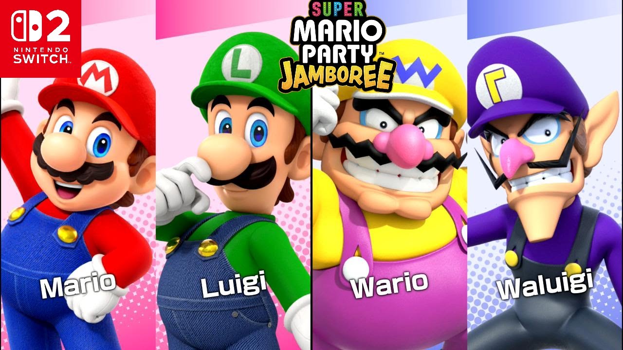 Super Mario Party Jamboree (Switch 2) - Tag Team: Mario & Luigi vs. Wario & Waluigi (Hard)
