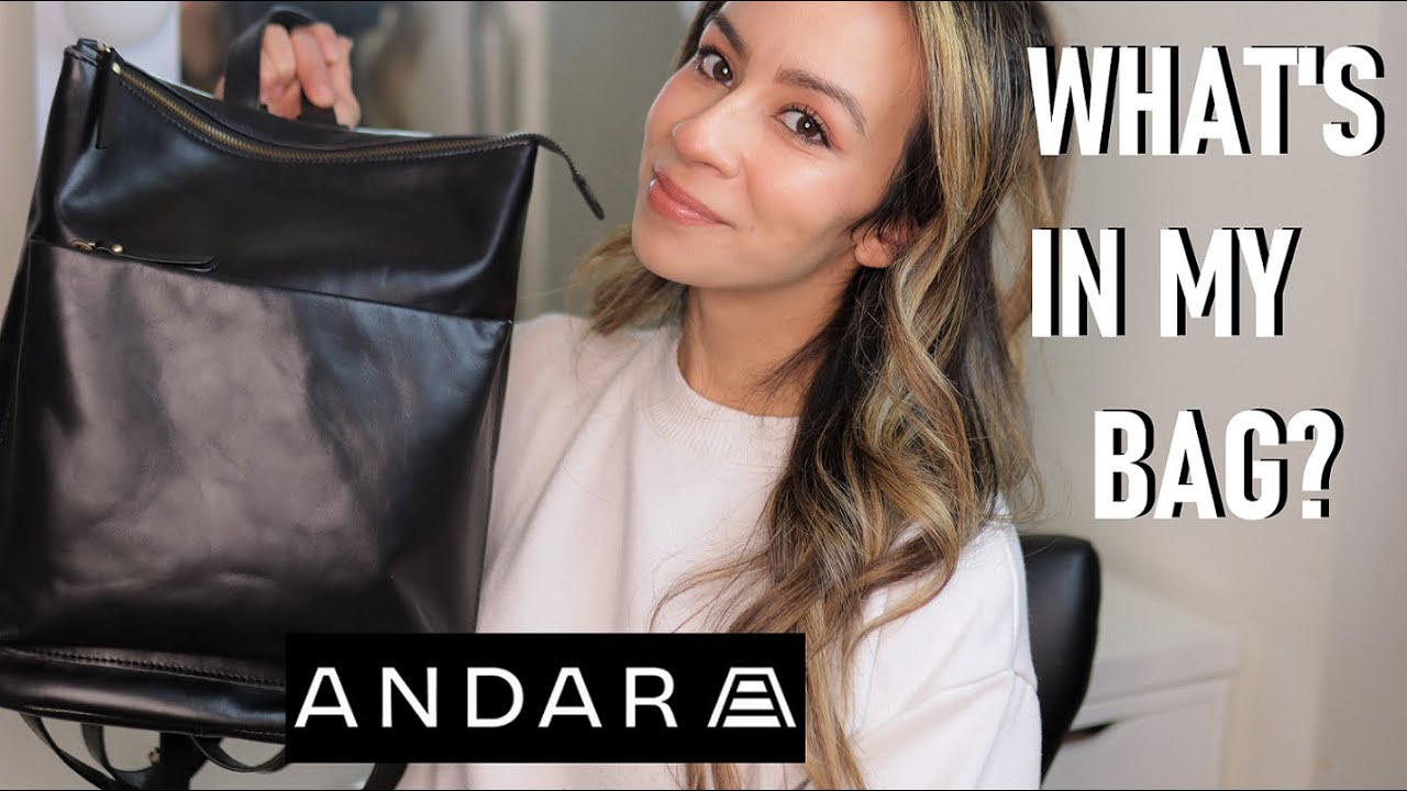 WHAT'S IN MY BAG? Featuring the Addison leather backpack by Andar