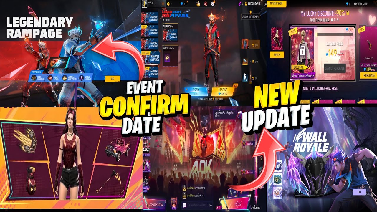 RAMPAGE EVO BUNDLE RETURN 🤯🥳 RAMPAGE ASCENSION + VALENTINE MYSTERY SHOP & ANGELIC ROYALE FF