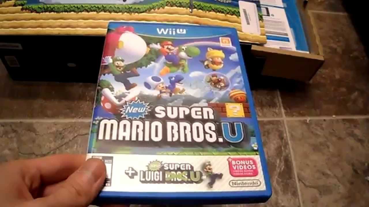 Unboxing New Super Mario Bros U Luigi U Bonus Physical Disc Nintendo Wii U