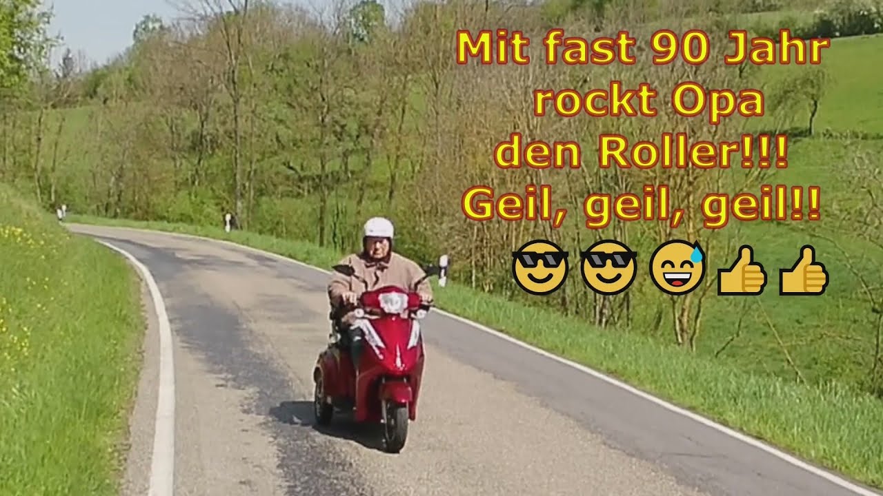 Seniorenmobil, Econelo S1000, Elektro Dreirad Roller, Opa rockt den Dreiradroller 😎😊