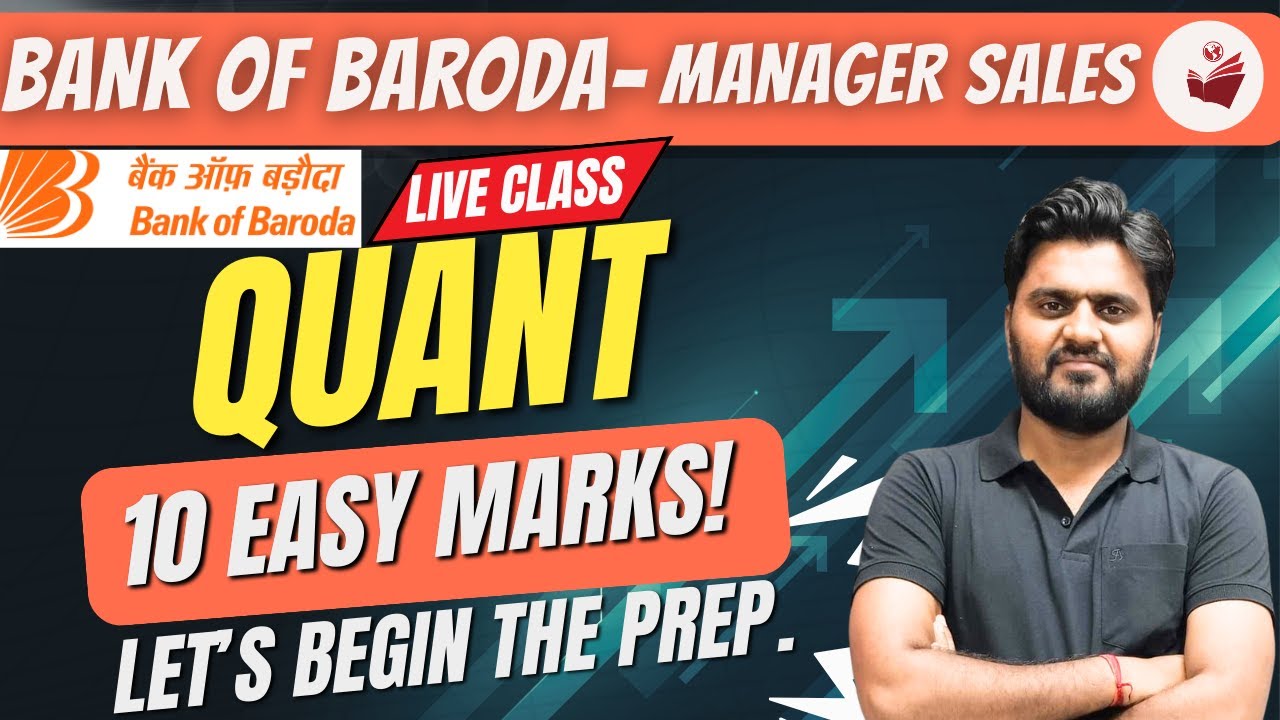 🔥 Bank of Baroda Manager Sales Live Class | Quant Mastery 💯 | 10 Marks for Selection! 🚀