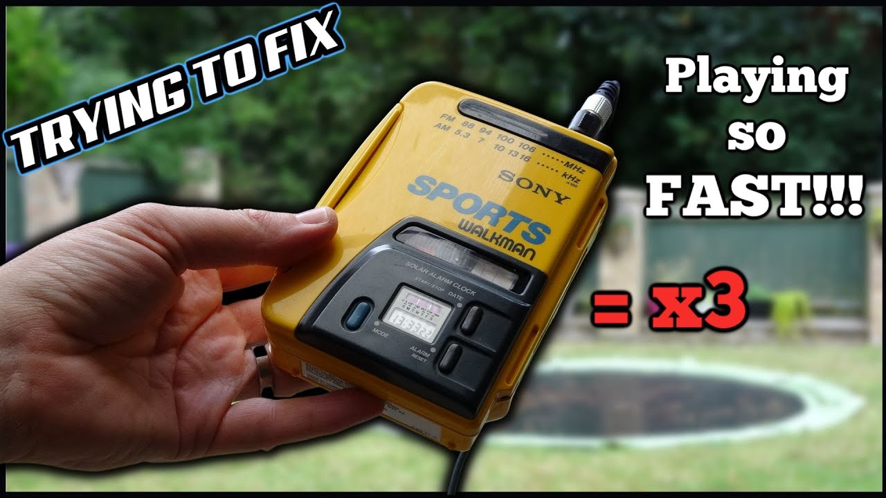 1988 SONY SPORTS WALKMAN Playing Ridiculously QUICK! - Can it be FIXED?
