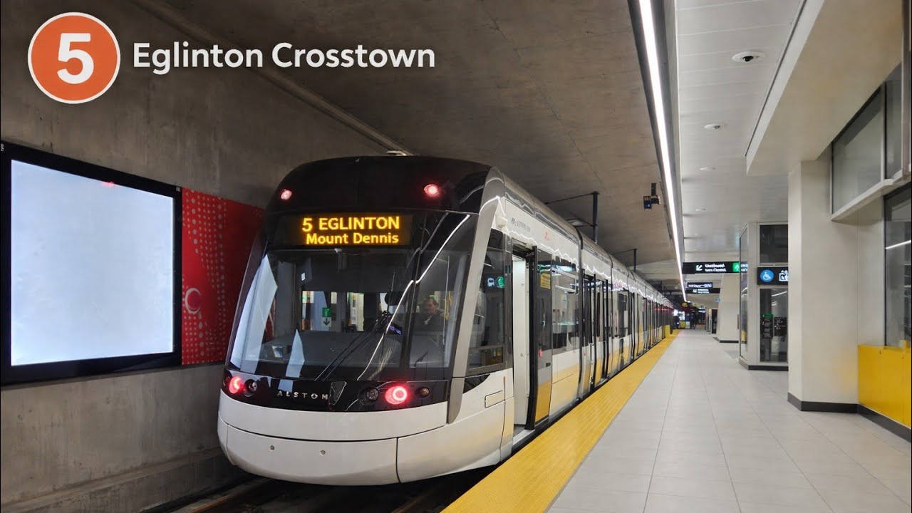 A Ride on The Line 5 Eglinton Crosstown LRT From Cedarvale to Mount Dennis Station 