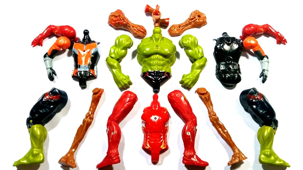 Iron-man Ant-Man Hulk smash Monster siren head assemble toys video 