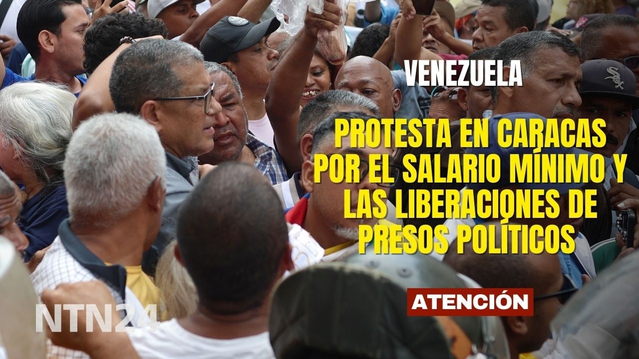 Trabajadores, pensionados, estudiantes y familiares de presos políticos protestan en Caracas