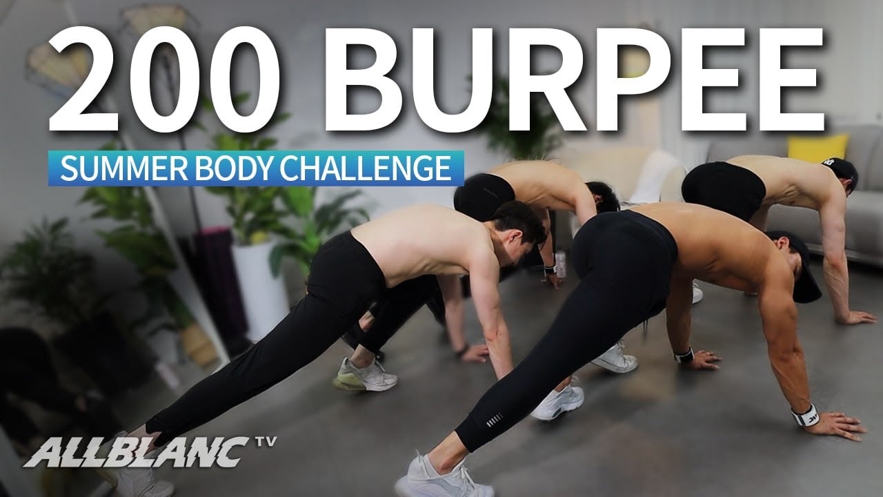 SUMMER BODY CHALLENGE (ft. 200 Reps Burpee🔥) l 여름 대비 몸짱 만들기 (ft.버피 200개 챌린지🔥) l 홈트레이닝