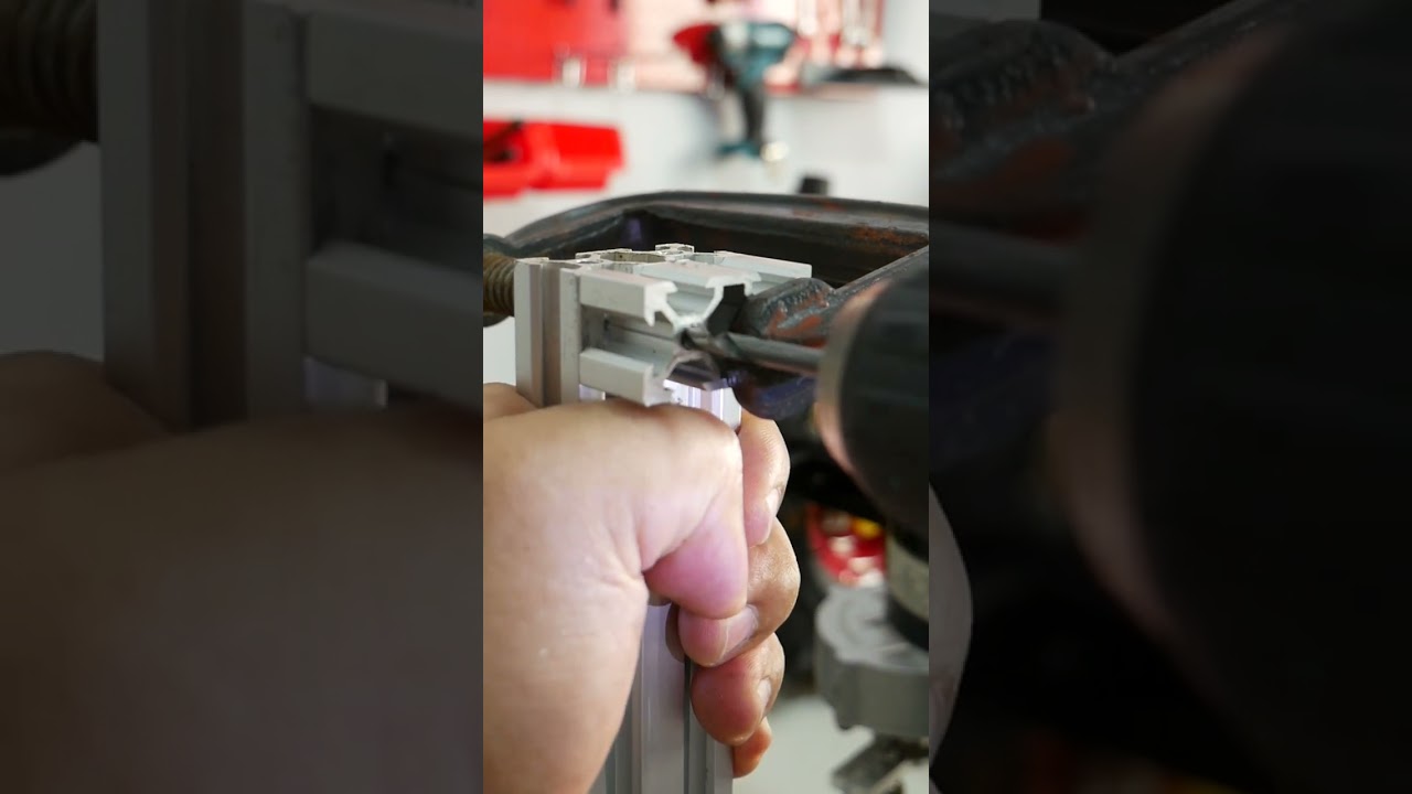 Perfect way to drill holes for aluminum profile assembly