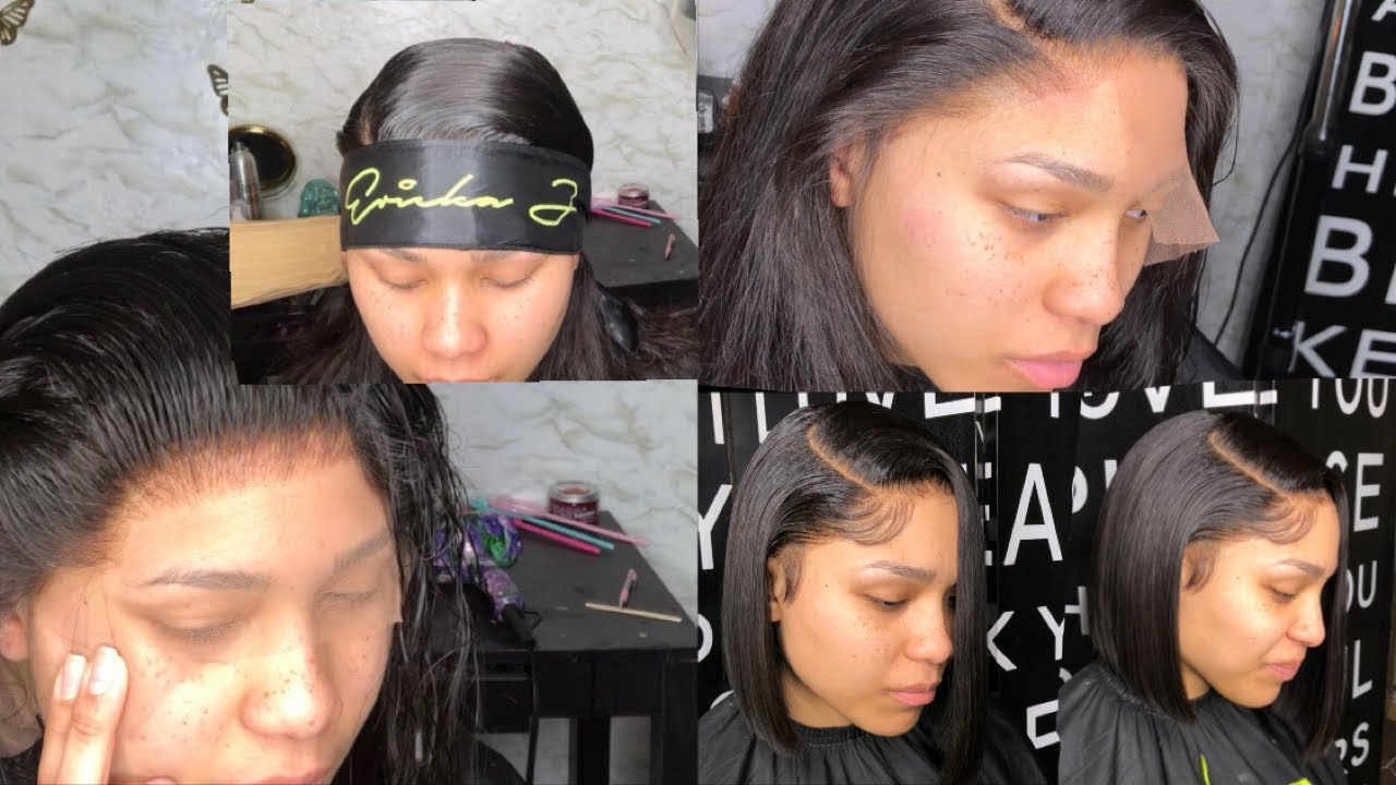 How to re-create a custom hairline & BOMB easy bob cut | Military approved