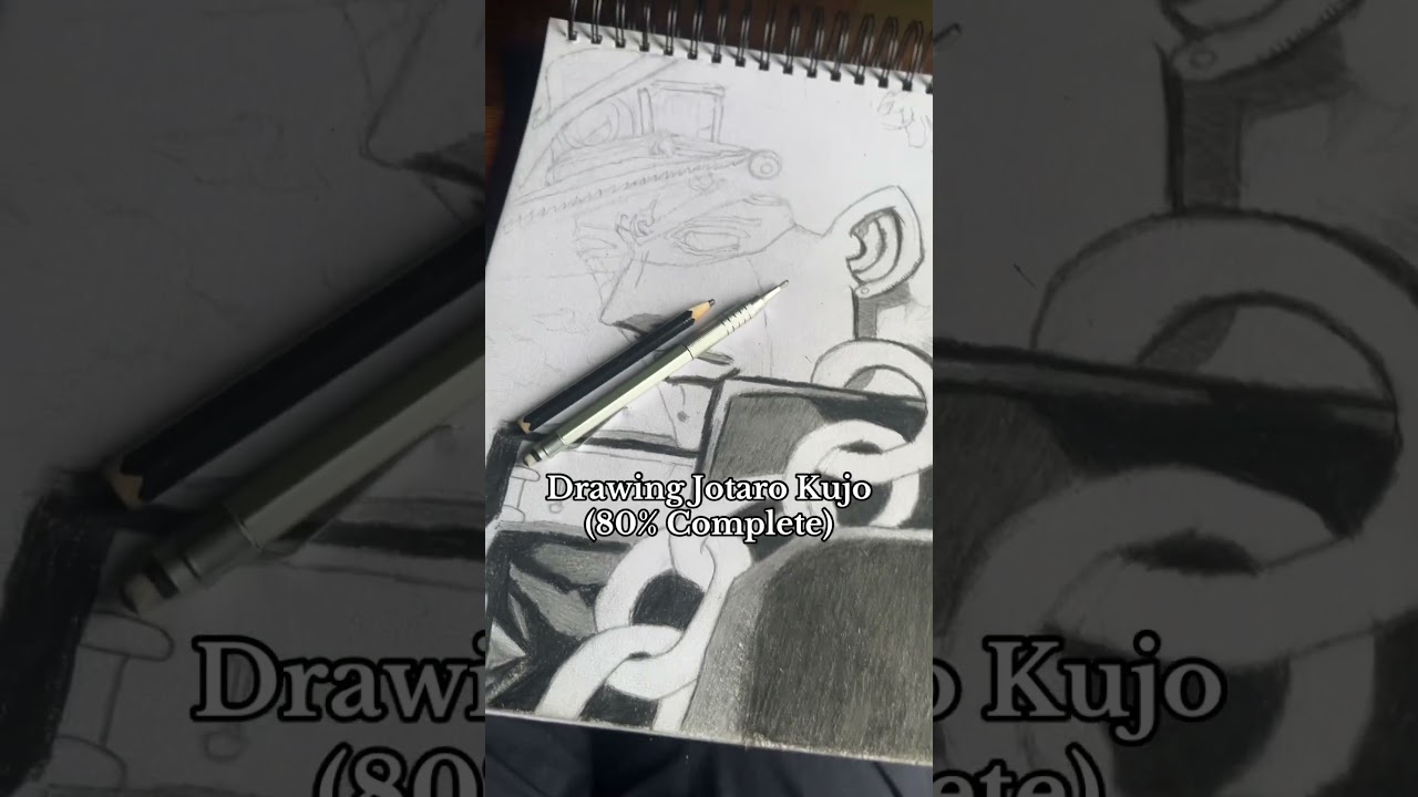 Drawing Jotaro Kujo (80% Complete) #drawing #jjba #jotarokujo #art #fypシ