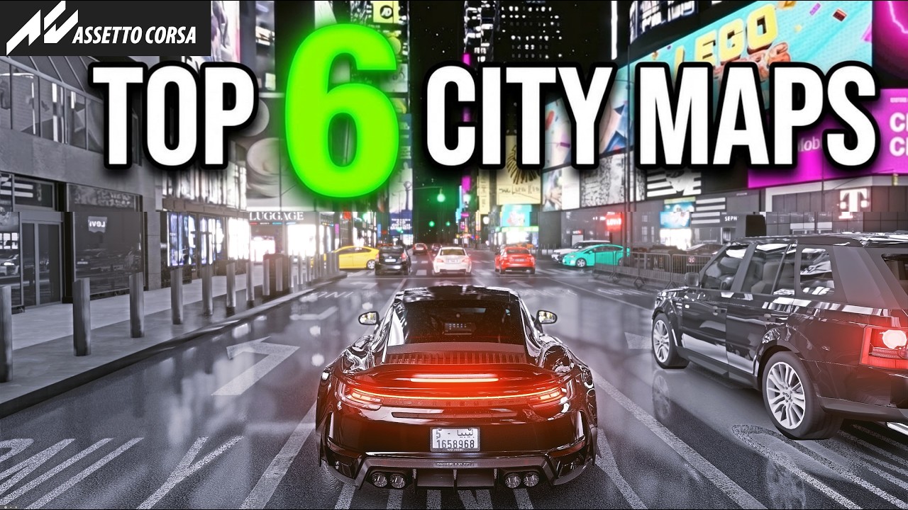 Top 6 City Maps in Assetto Corsa (Free Roam + Traffic Mods)