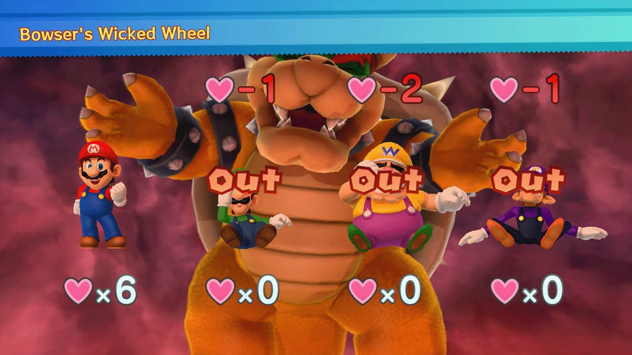 Mario Party 10 - Mario vs Luigi vs Wario vs Waluigi vs Bowser - Chaos Castle
