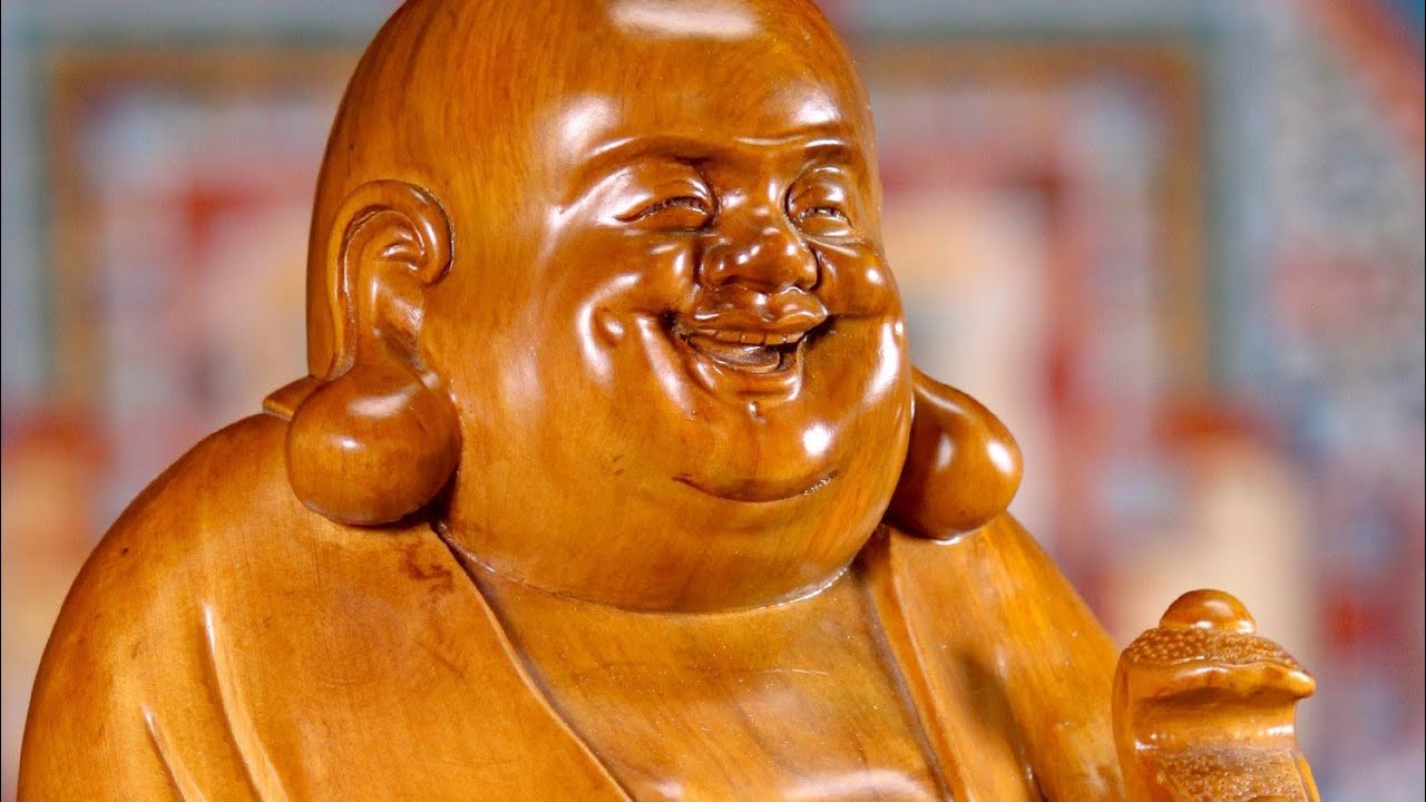 wood Fat Buddha Statue in Shanghai