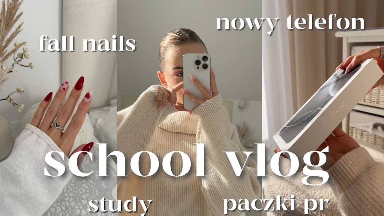 SCHOOL VLOG 🫶 nowy telefon, paznokcie, nauka i inne bzdety