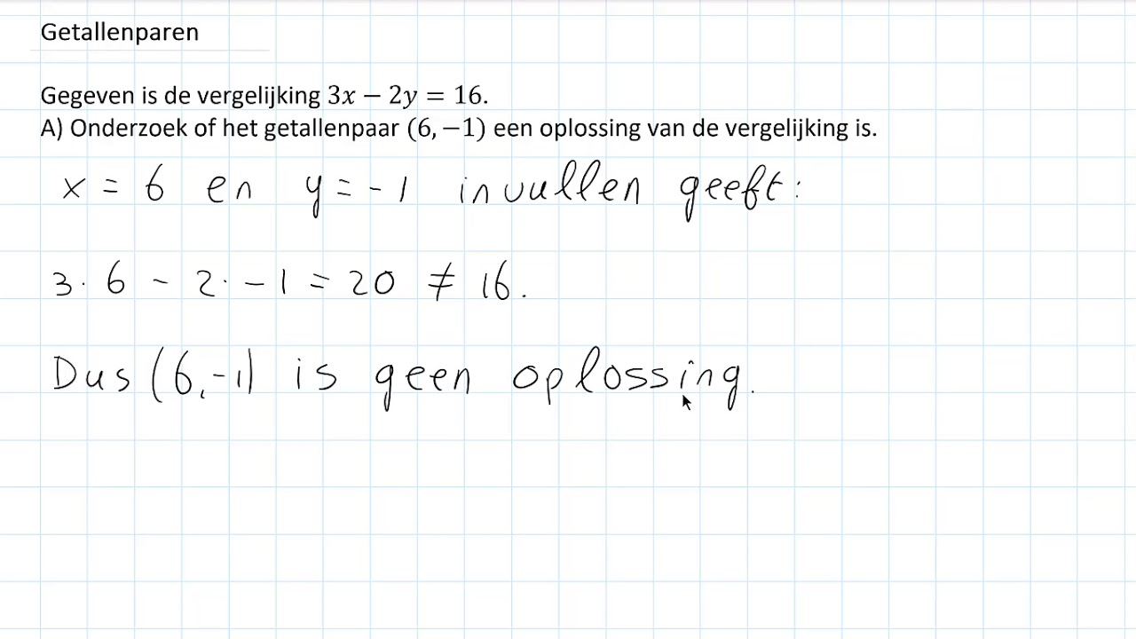 Getallenparen (3 HAVO & 3 VWO)