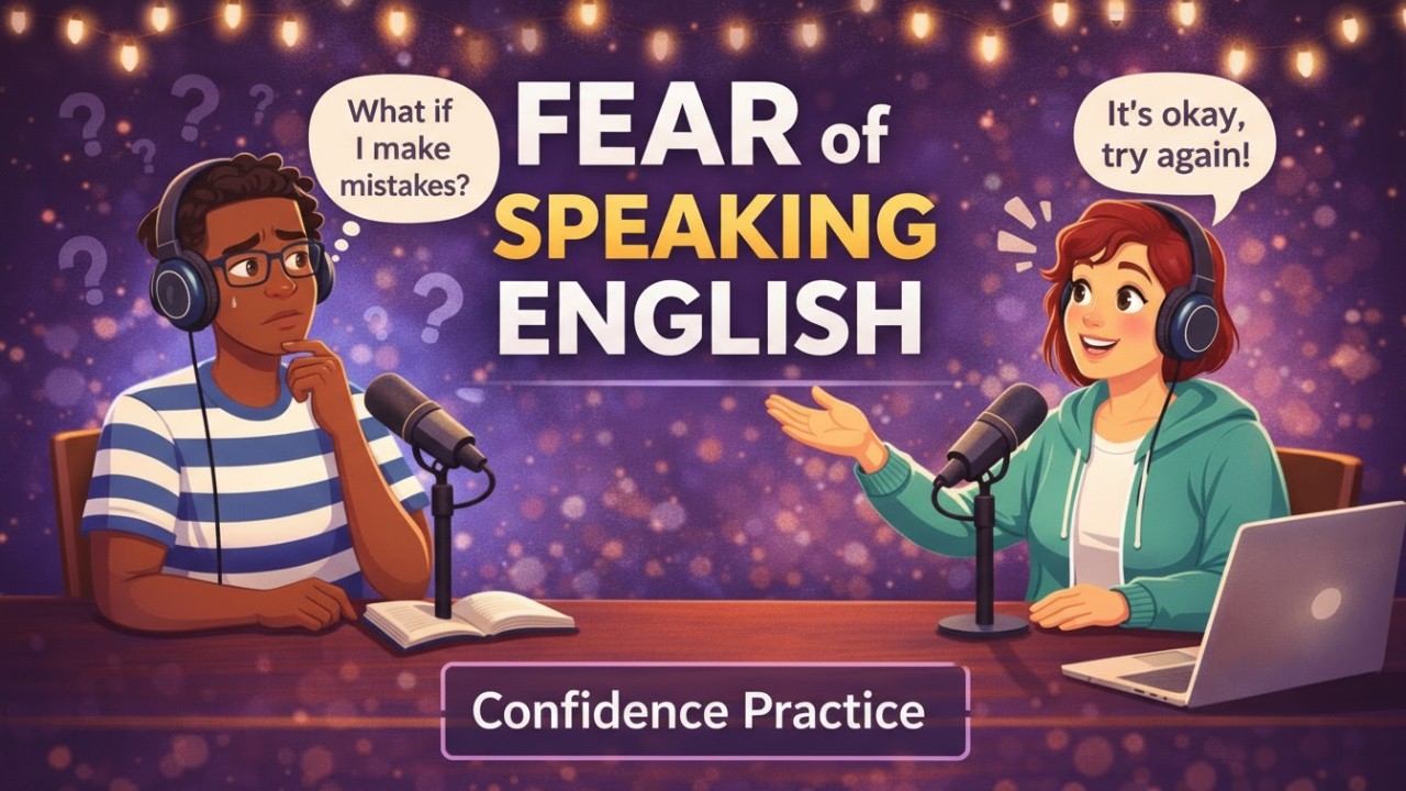English Conversation About Fear of Speaking English 😰 | Confidence Listening Practice