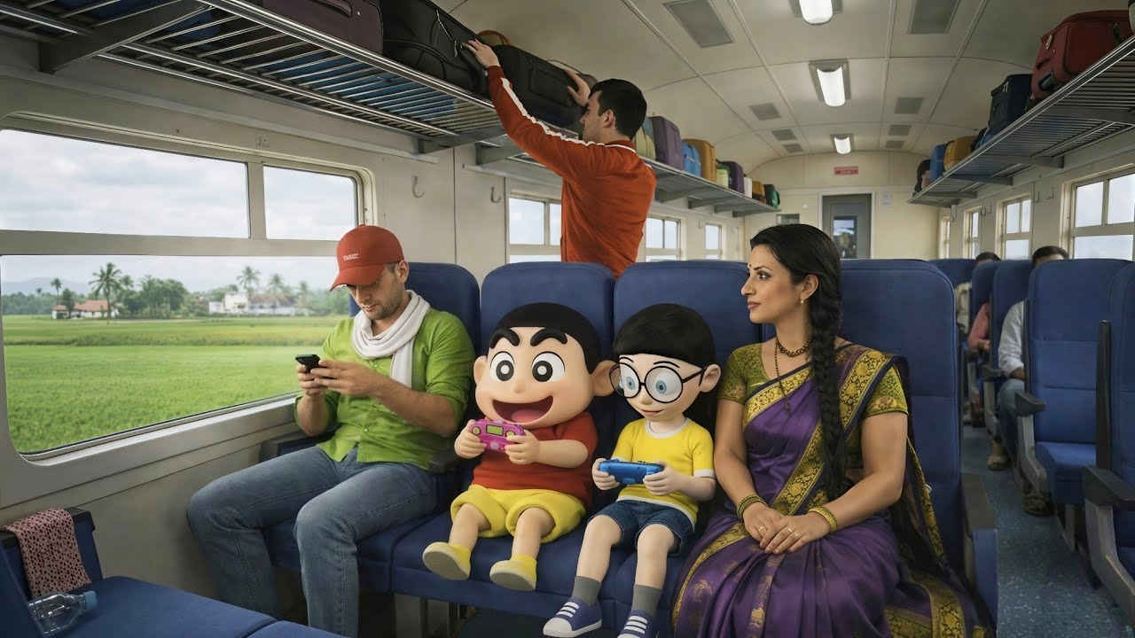 🤔​THE SECRET JOURNEY! 🚗 Chacha, Shin-chan & Nobita Leaving The City? | Mystery Story