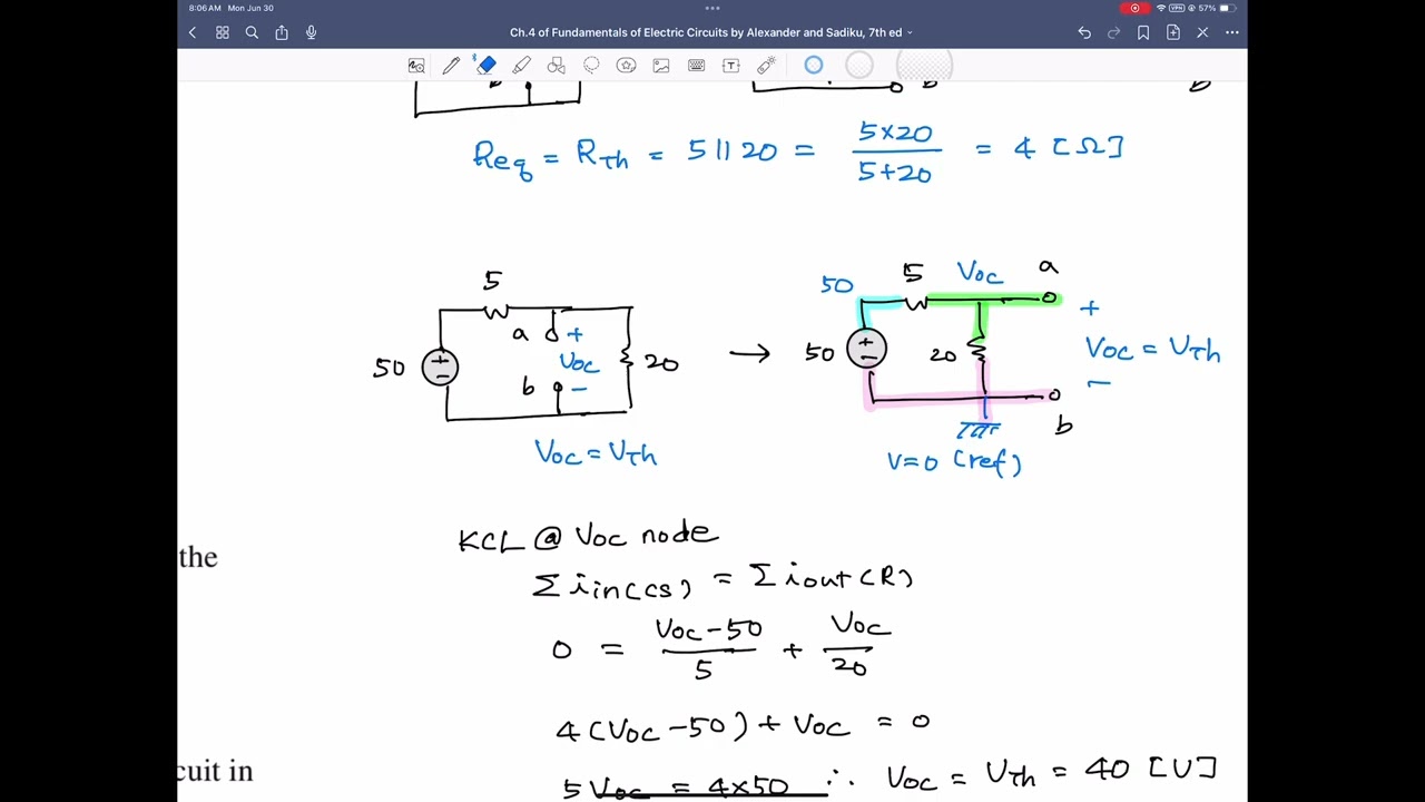 Review Question 4.4 - 4.6, Fundamentals of Electric Circuits, 7th ed, Alexander / Sadiku