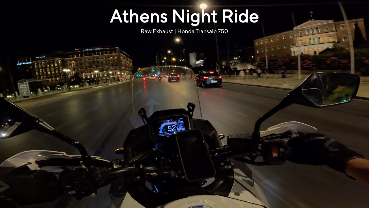 Athens Night Ride | Pov Raw Sound | Syntagma, Omonoia, Syggrou