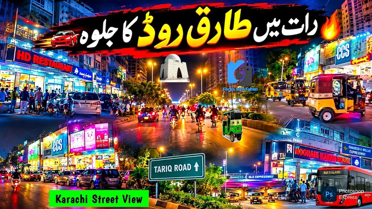 Karachi at Night 🔥 Tariq Road to Shaheed e Millat Expressway Stunning Night Drive @focus with fahim