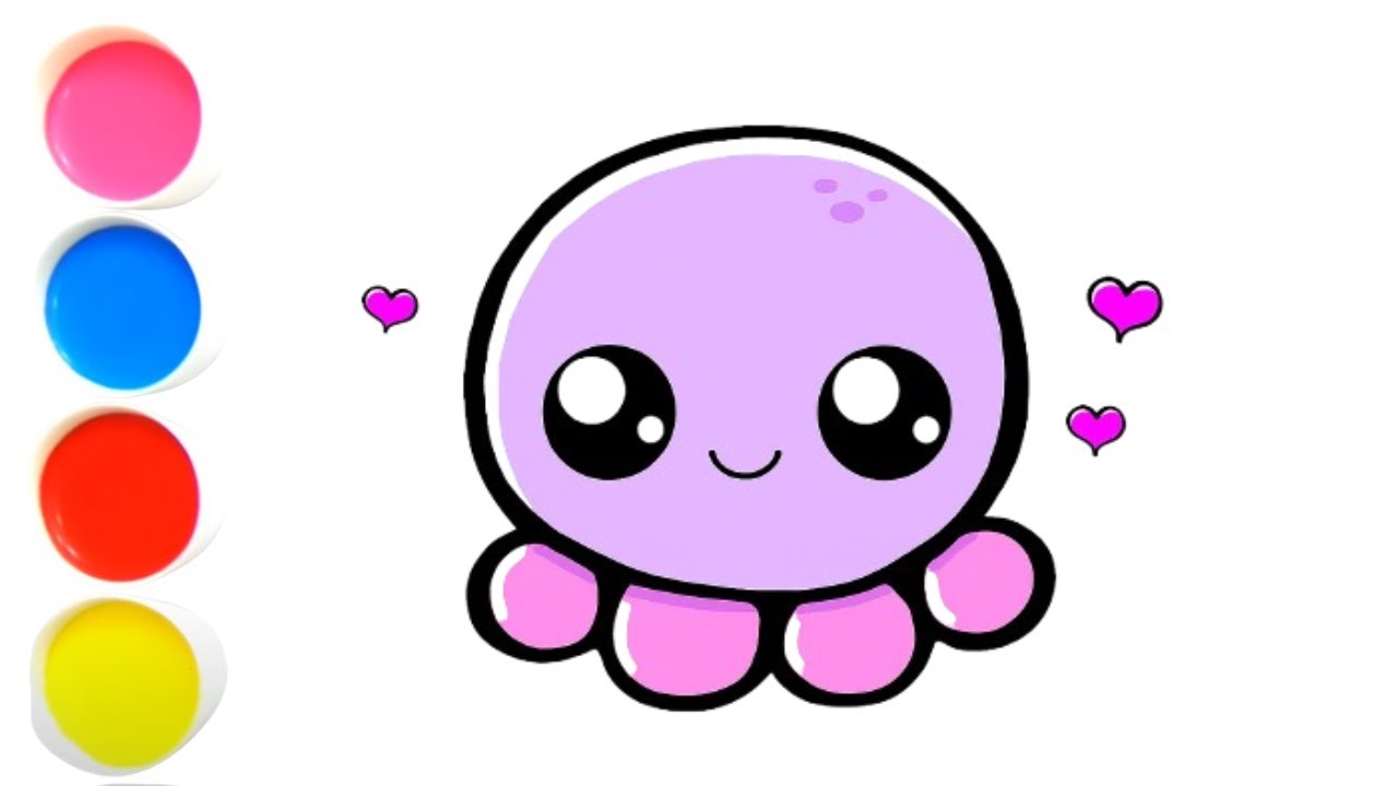 Cómo dibujar un lindo pulpo paso a paso