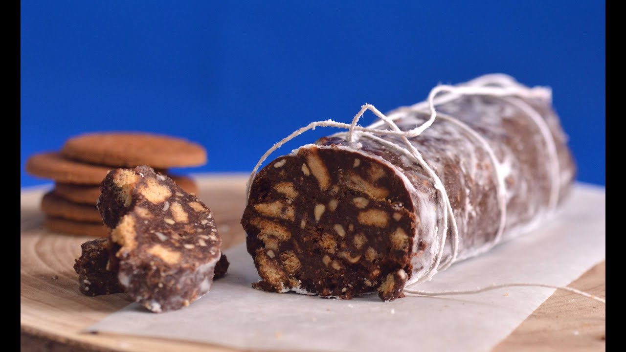 Salame di cioccolato senza uova burro latte