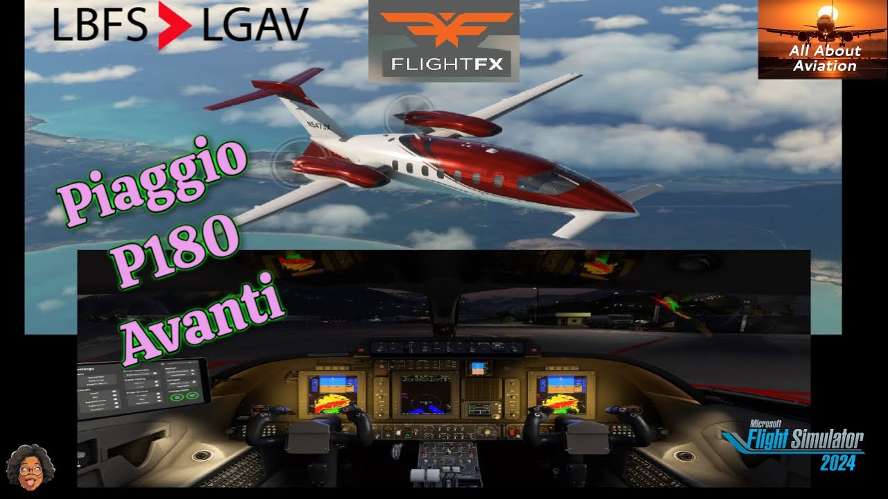 MSFS 2024 Realistic IFR Flight | Piaggio P180 Avanti | Sofia → Athens