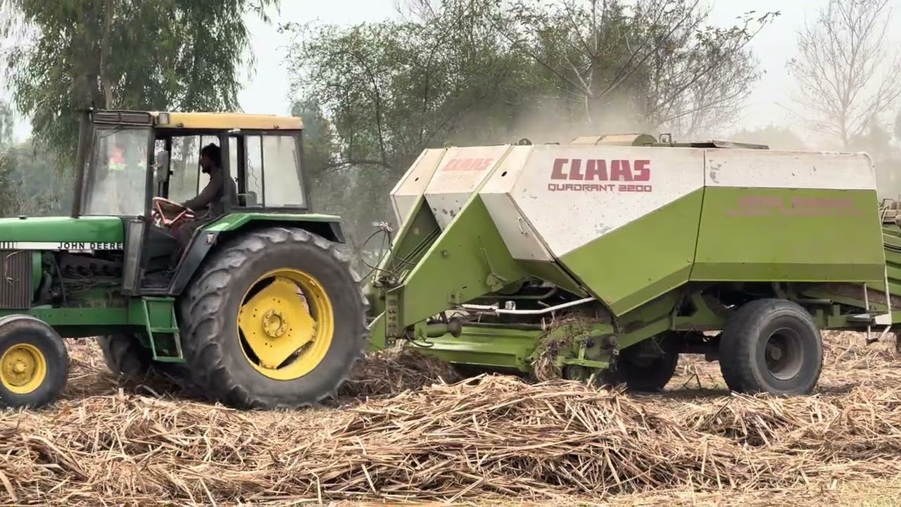 Sugarcane Trash Baler at Work | Modern Farm Machinery for Residue Management & Clean Fields