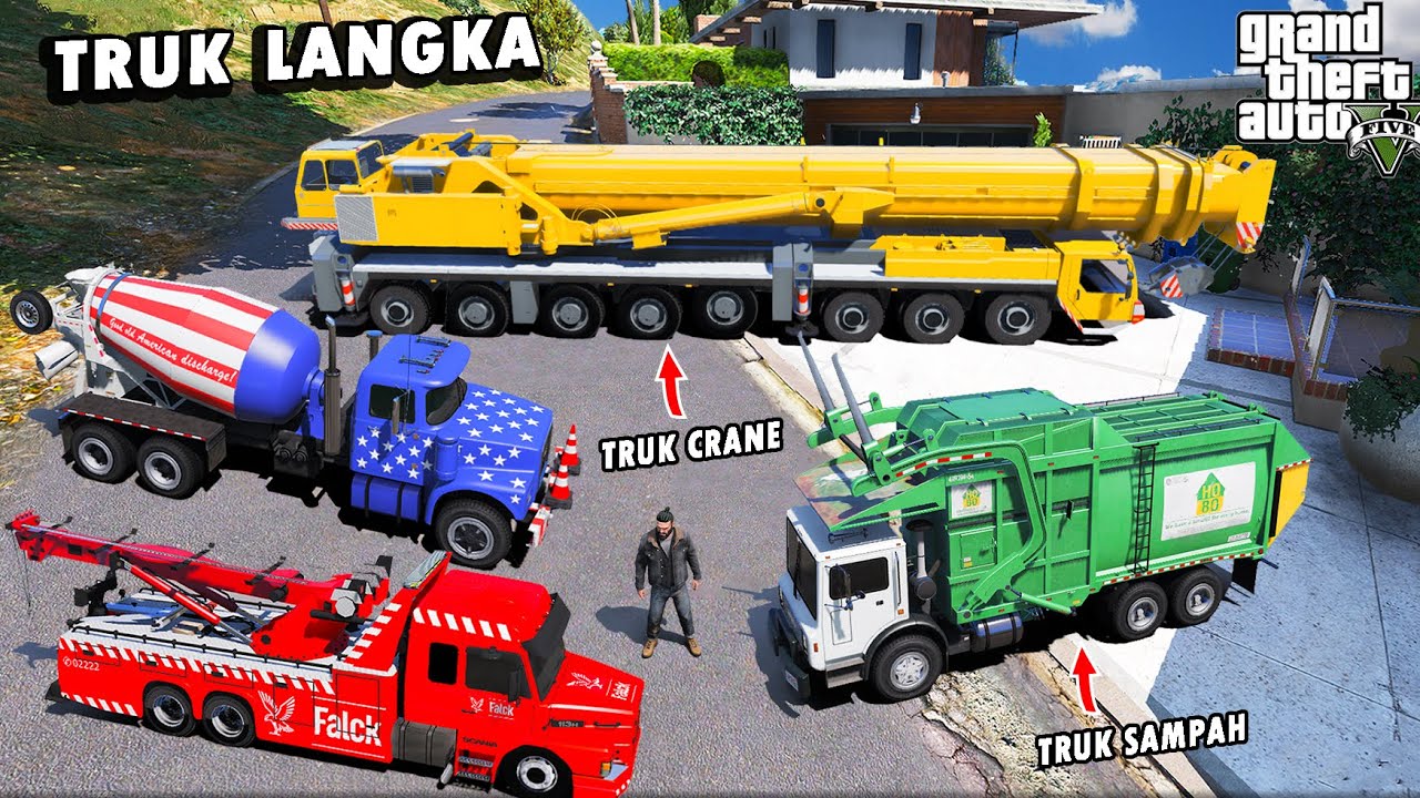 WOW !! Aku Koleksi SEMUA TRUK TERLANGKA di GTA 5 ada TRUK SAMPAH !!!
