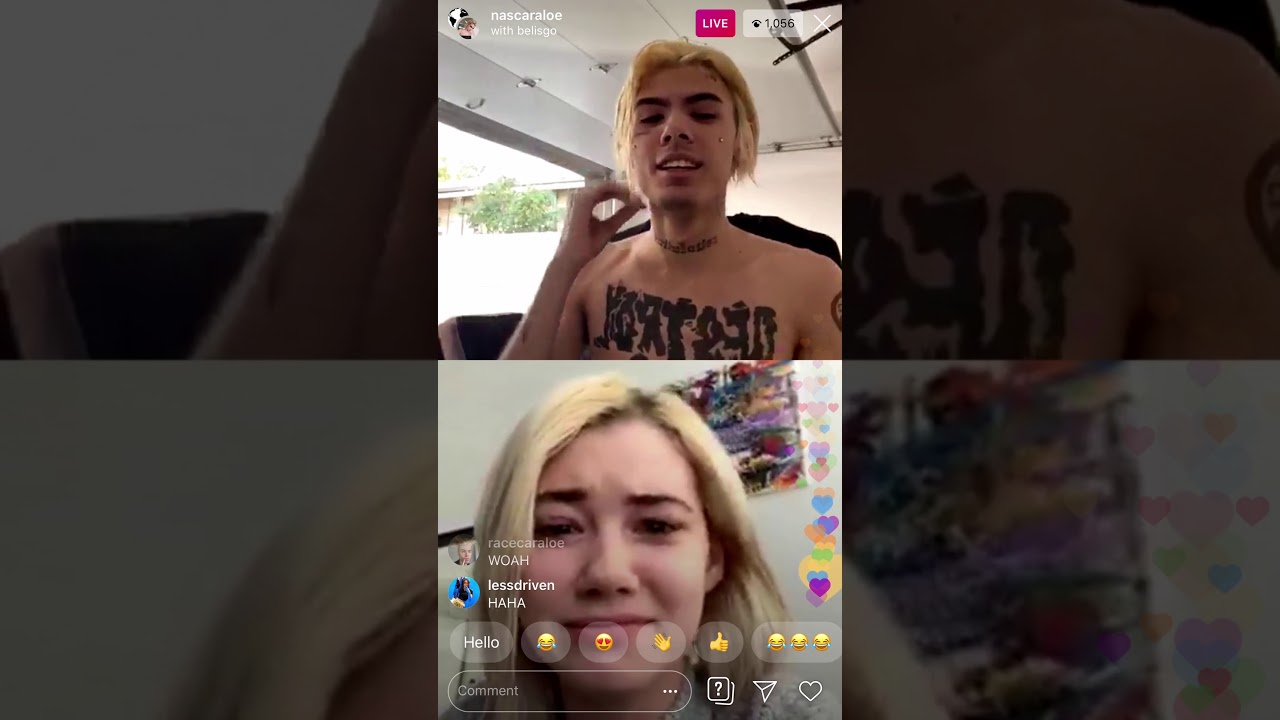 Nascar Aloe Live On Instagram With His Girlfriend Belis 😂😂 (12/12/19)
